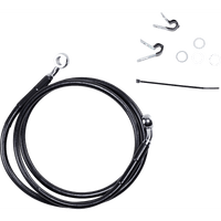 DRAG SPECIALTIES Brake Line Front Black +8" XL