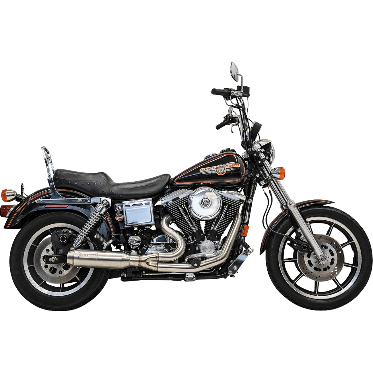 BASSANI XHAUST 2-into-1 Ripper Exhaust System with Super Bike Muffler Stainless Steel 1D8SS