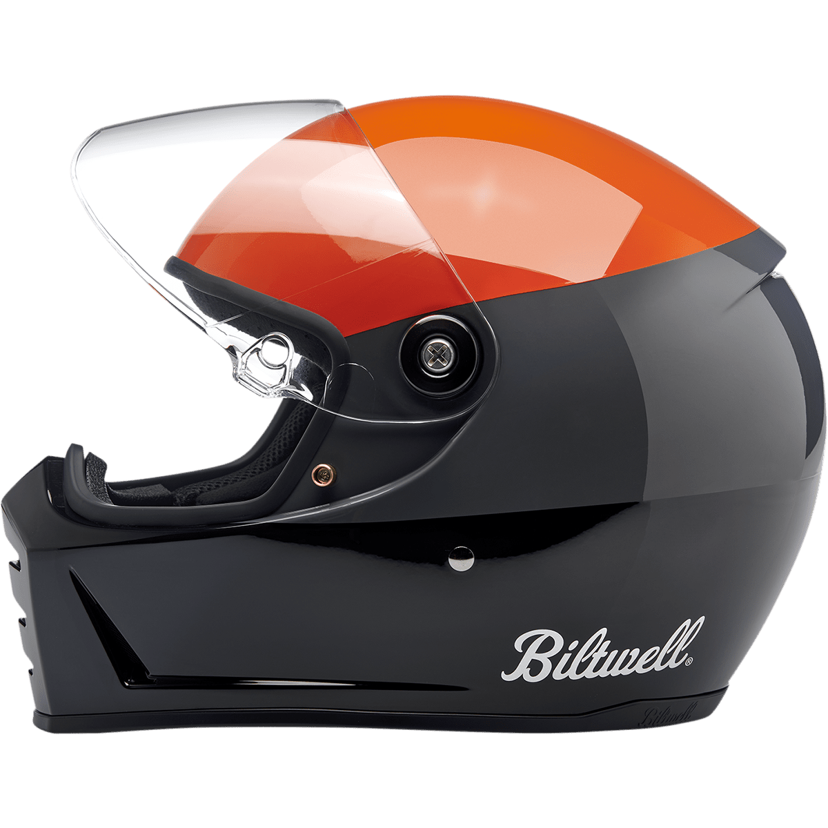 BILTWELL Lane Splitter Helmet Gloss Podium Orange/Gray/Black Medium 1004550103