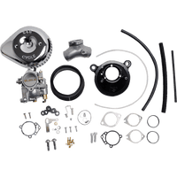 S&S CYCLE Super G Carburetor with Stealth Air Cleaner Kit Chrome Evolution Big Twin 1100147