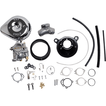 S&S CYCLE Super G Carburetor with Stealth Air Cleaner Kit Chrome Evolution Big Twin 1100147