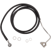 DRAG SPECIALTIES Brake Line Front Upper Black +4" with ABS