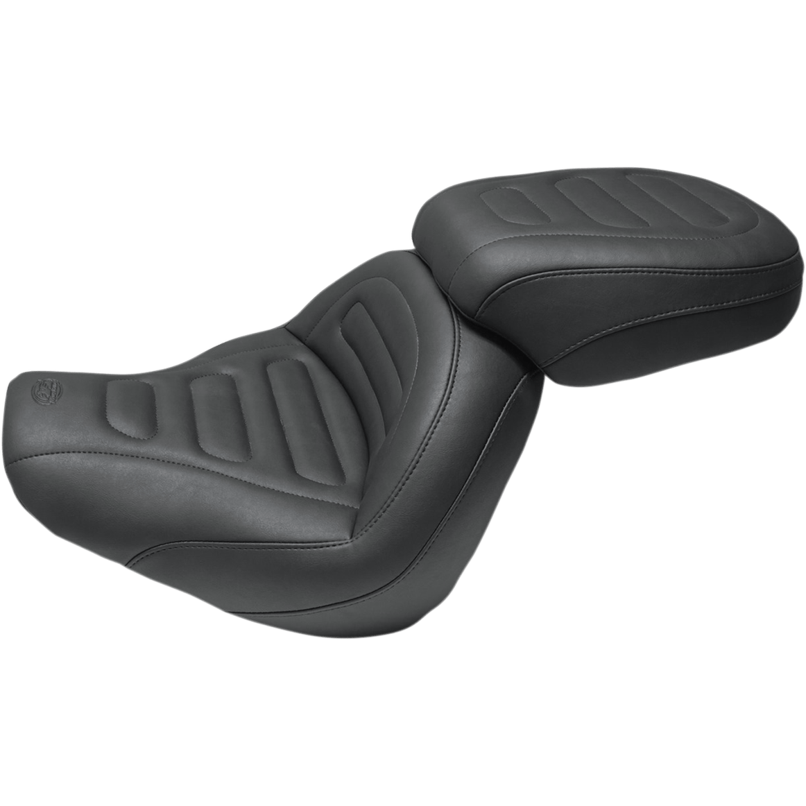 MUSTANG Max Profile Solo Touring Seat without Driver Backrest Black Trapezoid Stitch FXFB/FXFBS 75887