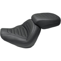 MUSTANG Max Profile Solo Touring Seat without Driver Backrest Black Trapezoid Stitch FXFB/FXFBS 75887