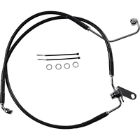 DRAG SPECIALTIES Brake Line Front Black +2" Softail '04-'06