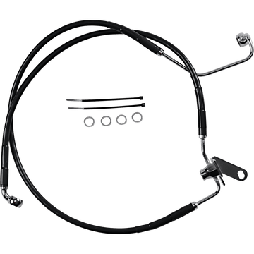 DRAG SPECIALTIES Brake Line Front Black +2" Softail '04-'06