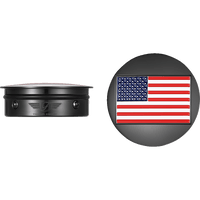 FIGURATI DESIGNS Swing Arm Covers American Flag Custom Reversed Black FD21RAFBK