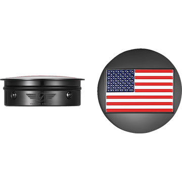 FIGURATI DESIGNS Swing Arm Covers American Flag Custom Reversed Black FD21RAFBK