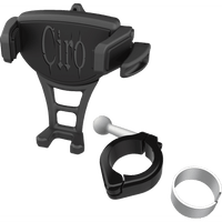 CIRO Phone Holder Constrictor Black Black 1-1/8" | 1-1/4" Handlebar Mount