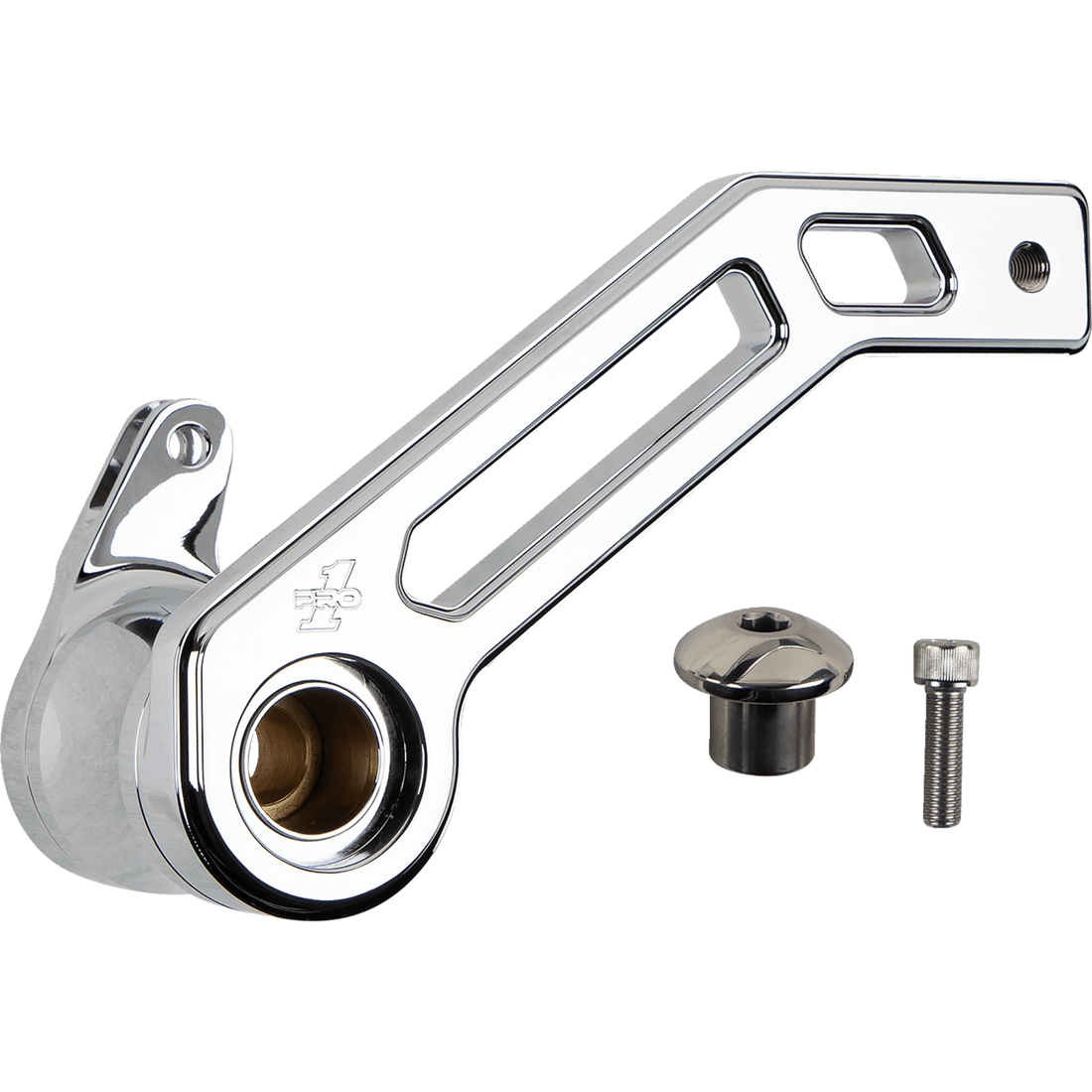 PRO-ONE PERF.MFG. Touring T-Rex Shorty Brake Arm Chrome '08-'13 FL 500772