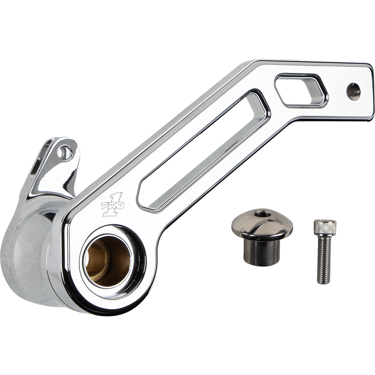 PRO-ONE PERF.MFG. Touring T-Rex Shorty Brake Arm Chrome '08-'13 FL 500772