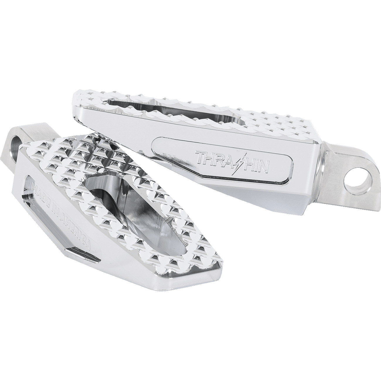 THRASHIN SUPPLY CO. Slim P-54 Footpegs Front/Rear Chrome TSC20213D