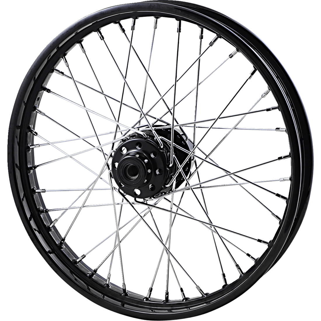 DRAG SPECIALTIES Wheel Laced 40 Spoke Front Black 21x2.15