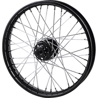 DRAG SPECIALTIES Wheel Laced 40 Spoke Front Black 19x2.5 '08-'17 FXD