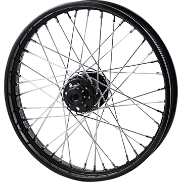 DRAG SPECIALTIES Wheel Laced 40 Spoke Front Black 19x2.5 '08-'17 FXD