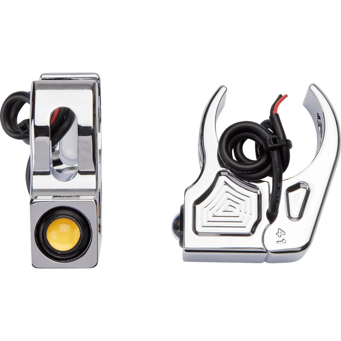 JOKER MACHINE Turn Signal 41 mm Amber Chrome 052213