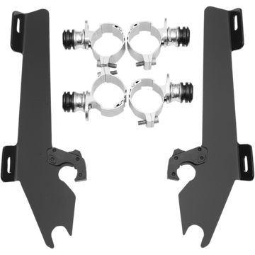 MEMPHIS SHADES Batwing Trigger Lock Mounting Kit VT 1300CS Black MEK1967