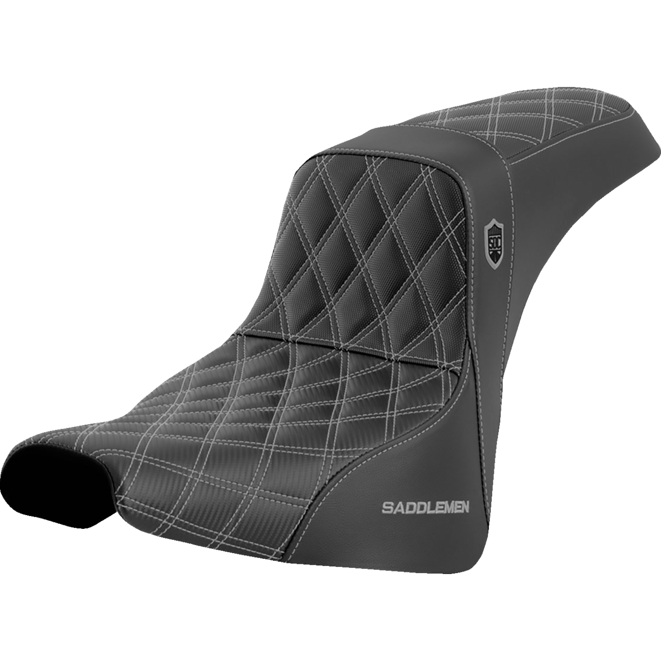 SADDLEMEN Pro Series SDC Performance Seat without Backrest Silver Stitch FXBB/FXST '18-'23 SC81830SIL