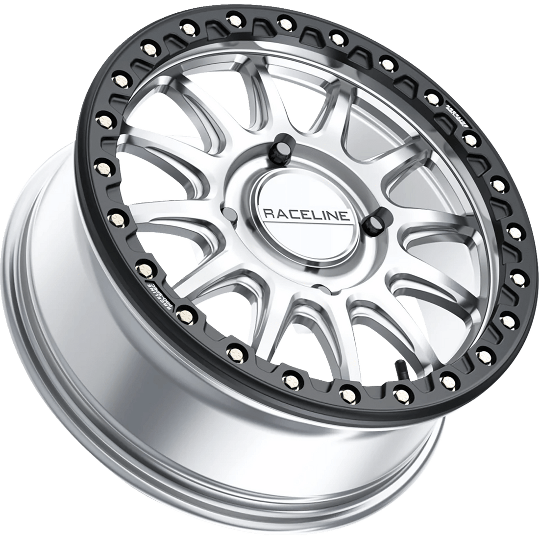 RACELINE WHEELS Wheel Alpha Front/Rear Hyper Silver/with Black Ring 17x7 4/156 +40 mm A14SB77056+40