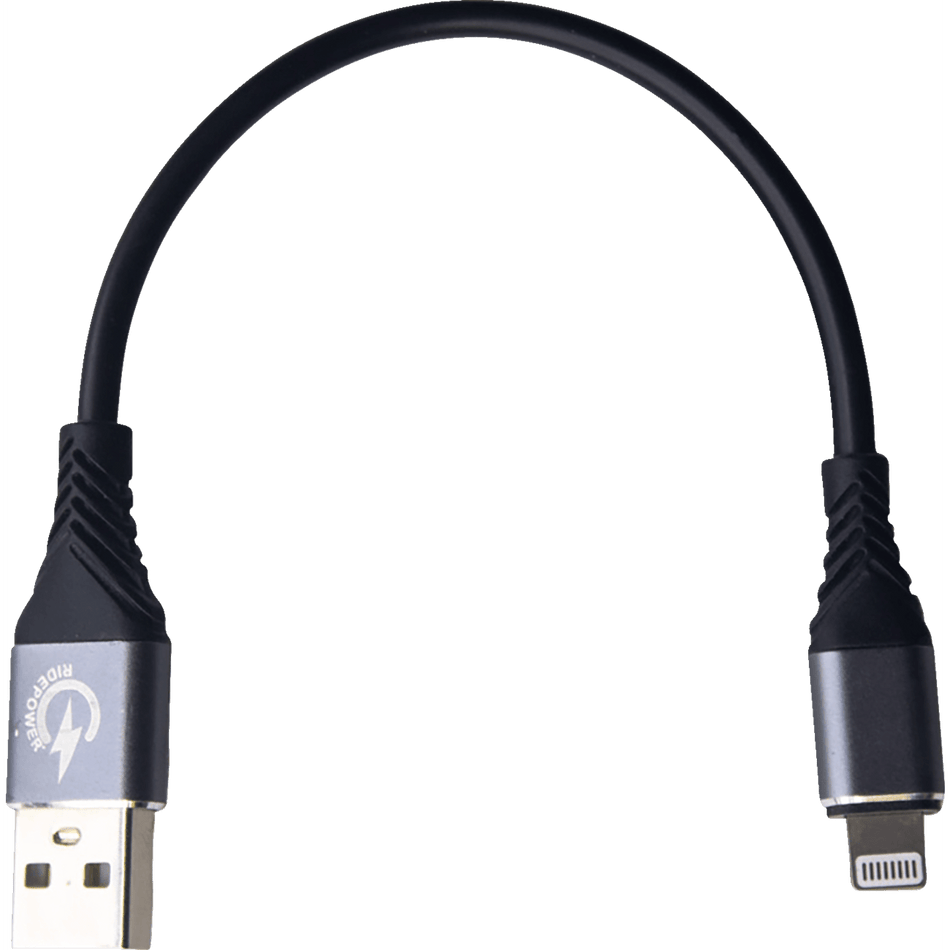 RidePower USB to Lightning Cable Charger Single-End 7-1/2"