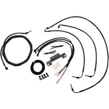 LA CHOPPERS Handlebar Cable/Brake Line Kit Complete Mini Handlebars Midnight LA8055KT208M