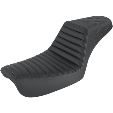 SADDLEMEN Step-Up Seat Front Tuck-n-Roll/Rear Lattice Stitch Black FXD 80404176