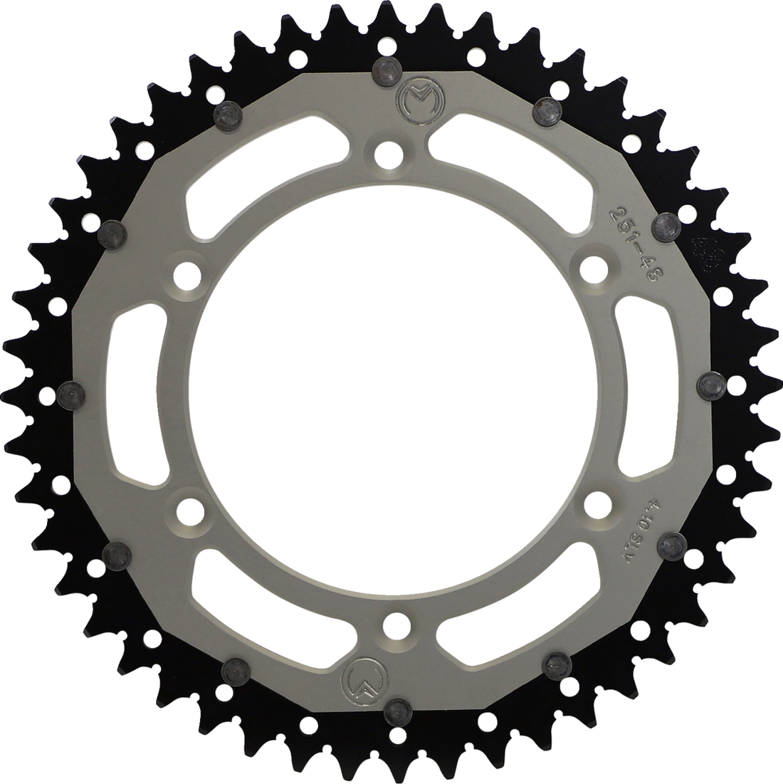 MOOSE RACING Dual Sprocket Silver 48 Tooth