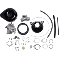 S&S CYCLE Super G Carburetor with Stealth Air Cleaner Kit Gloss Black Evolution Big Twin 1100148