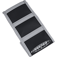 SDG 6-Ribbed Seat Cover Gray Ribs/Black Top/Gray Sides