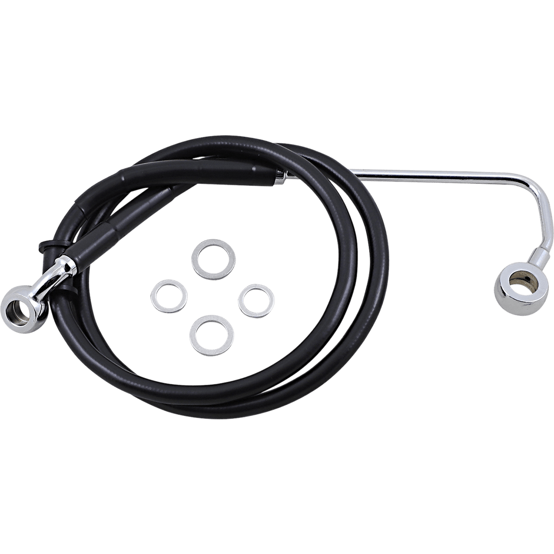 DRAG SPECIALTIES Brake Line +4" Black '15-'17 Softail