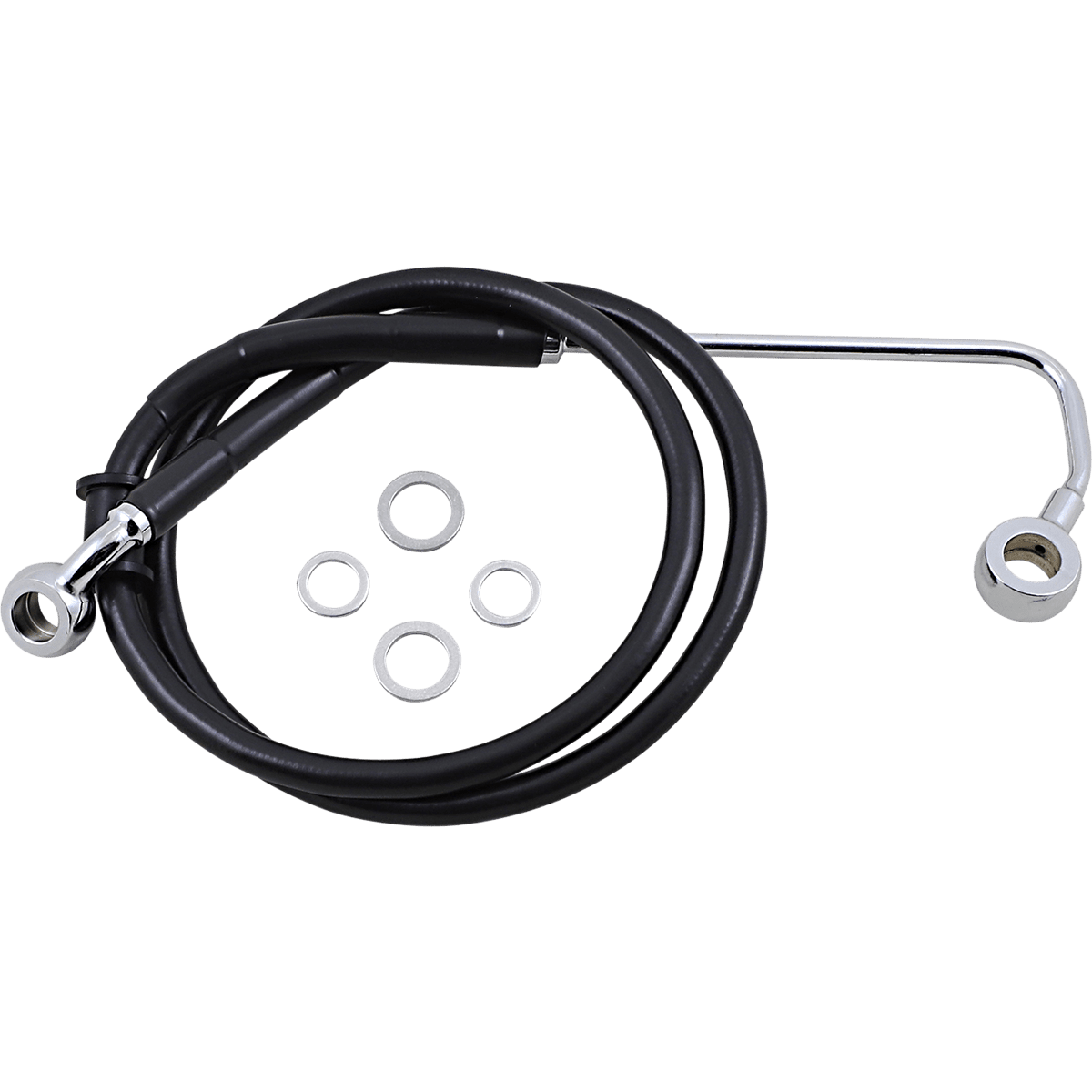 DRAG SPECIALTIES Brake Line +4" Black '15-'17 Softail