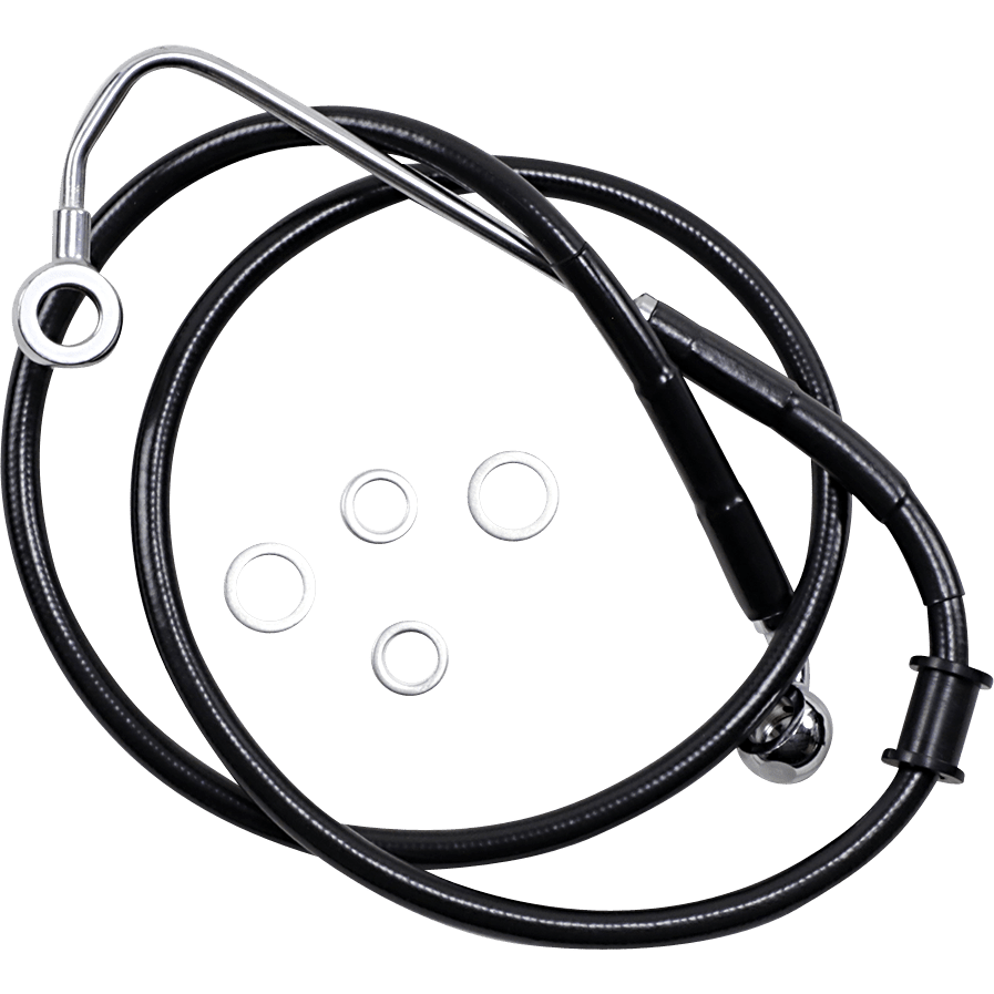 DRAG SPECIALTIES Brake Line +8" Black '15-'17 Softail