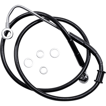 DRAG SPECIALTIES Brake Line +8" Black '15-'17 Softail