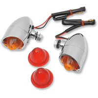 DRAG SPECIALTIES Mini Retro-Style Marker Light Kit Amber/Red