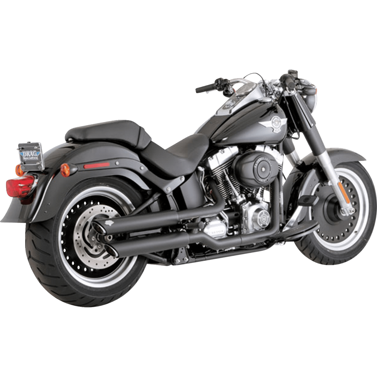 VANCE & HINES 3" Twin Slash Slip-On Mufflers Black 46343