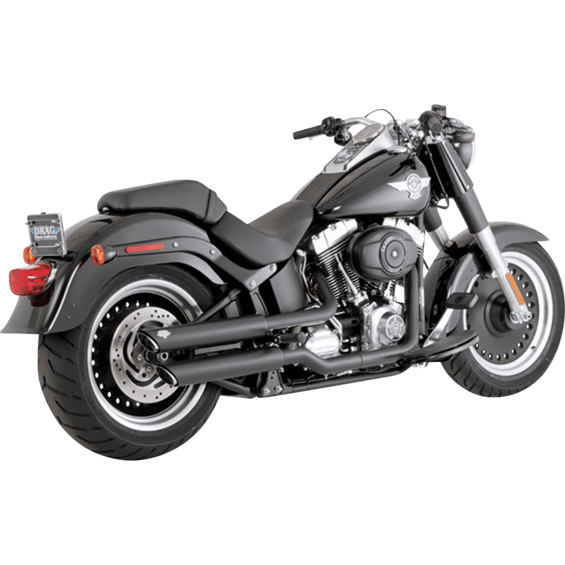 VANCE & HINES 3" Twin Slash Slip-On Mufflers Black 46343