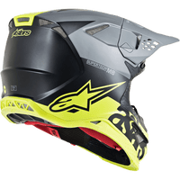 ALPINESTARS Supertech M8 Helmet Radium MIPS® Matte Black/Mid Gray/Yellow Fluo Large 83015191305LG