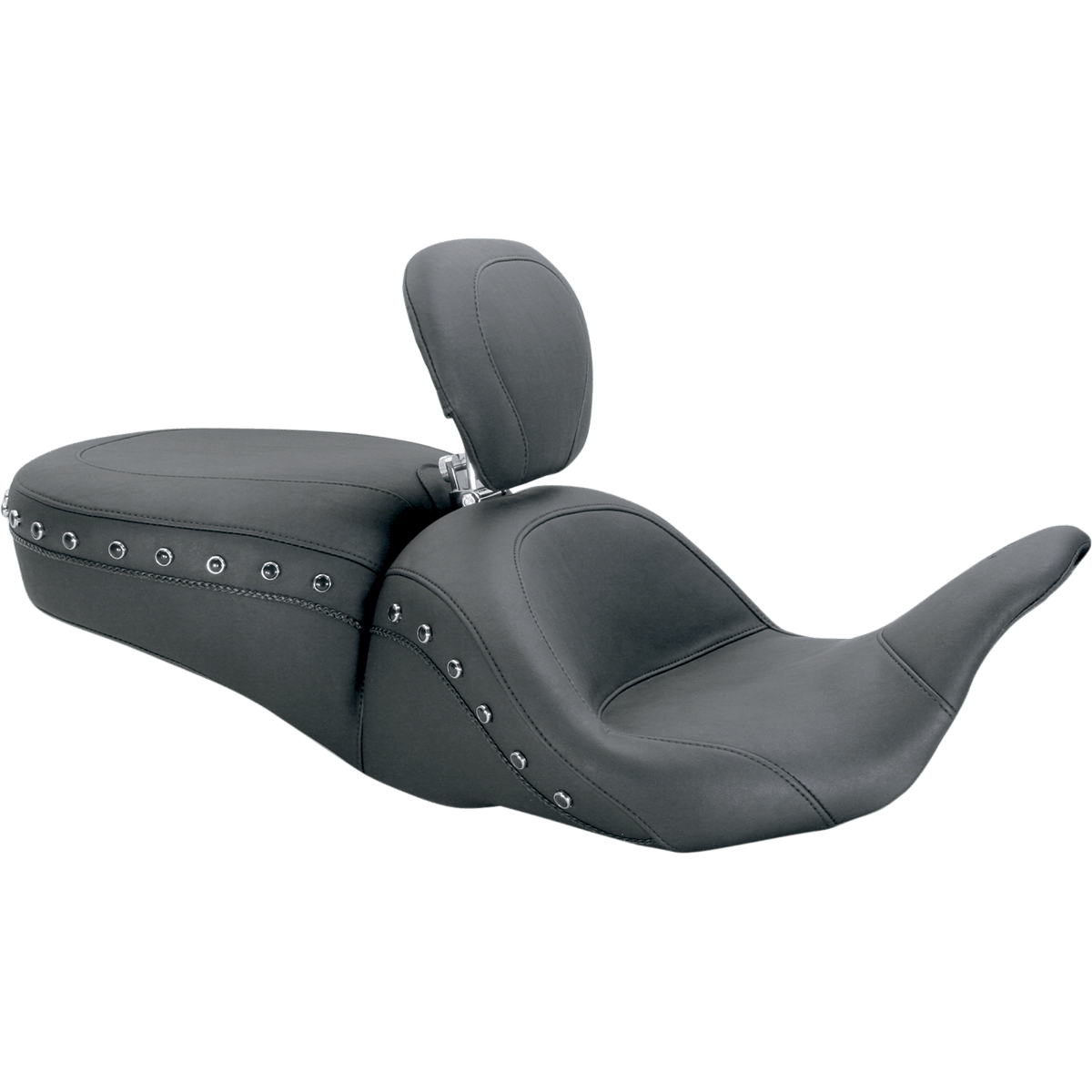 MUSTANG Lowdown Seat with Driver Backrest Black Studded 79705