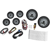 DAKOTA DIGITAL MVX-8K Series Analog/Digital 6-Gauge Kit Black Bezel White Face with Gray Background MVX8604WKK