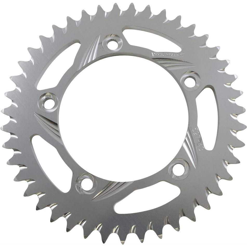 VORTEX Aluminum Sprocket Silver Rear 43 Tooth