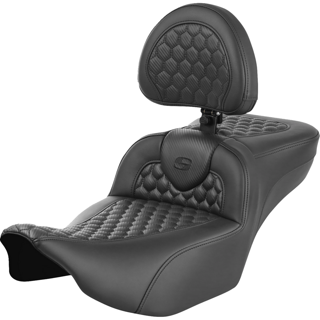 SADDLEMEN Roadsofa™ Extended Reach Seat with Backrest Honeycomb FLTR/FLHX '23-'24