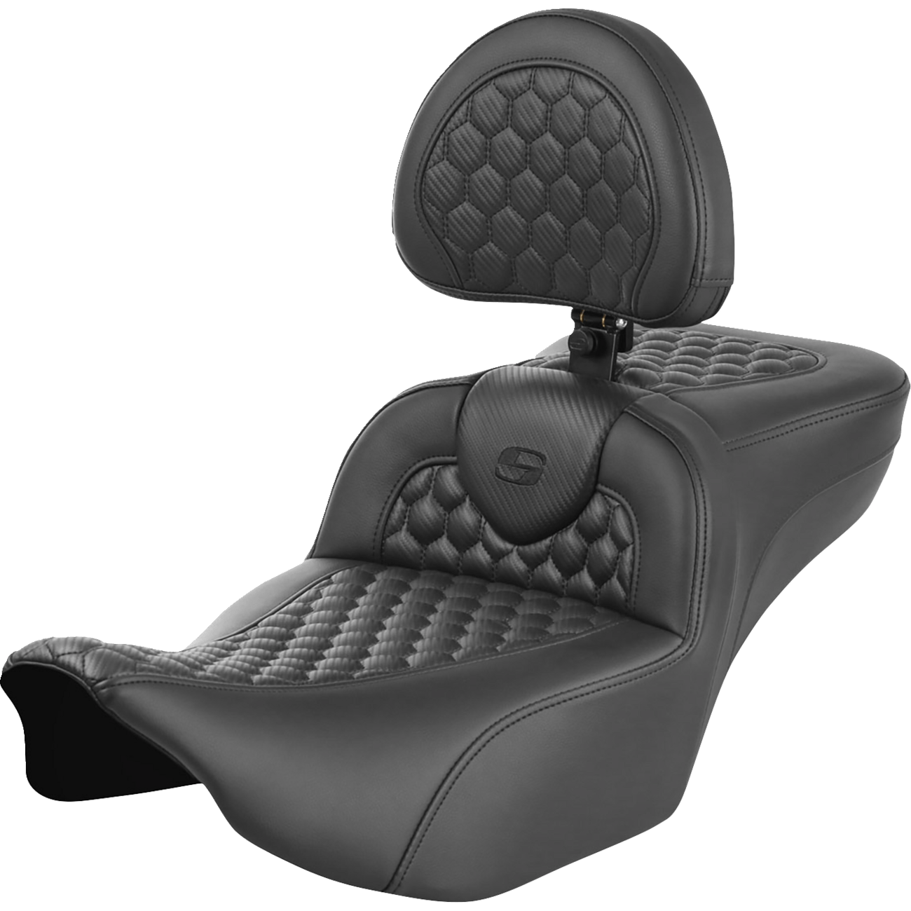 SADDLEMEN Roadsofa™ Extended Reach Seat with Backrest Honeycomb FLTR/FLHX '23-'24