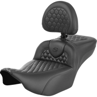 SADDLEMEN Roadsofa™ Extended Reach Seat with Backrest Honeycomb FLTR/FLHX '23-'24