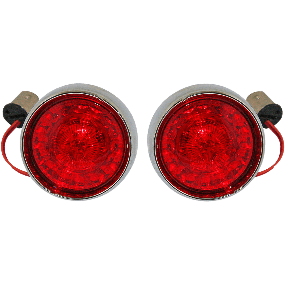 CUSTOM DYNAMICS Bullet Turn Signal 1157 Chrome Red Lens PBBBRR1157CR