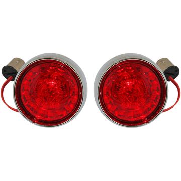 CUSTOM DYNAMICS Bullet Turn Signal 1157 Chrome Red Lens PBBBRR1157CR