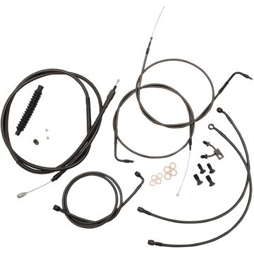 LA CHOPPERS Handlebar Cable/Brake Line Kit 12" 14" Ape Hanger Handlebars Midnight LA8122KT13M