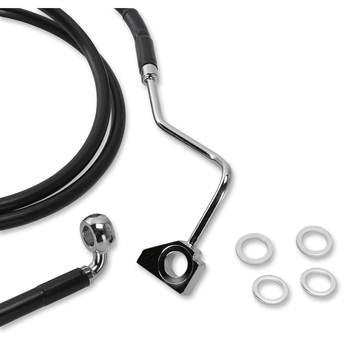 DRAG SPECIALTIES Brake Line Front Upper Black