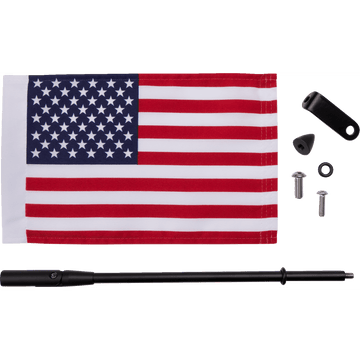 SHOW CHROME Folding Flag Pole Black Slingshot 44104BK