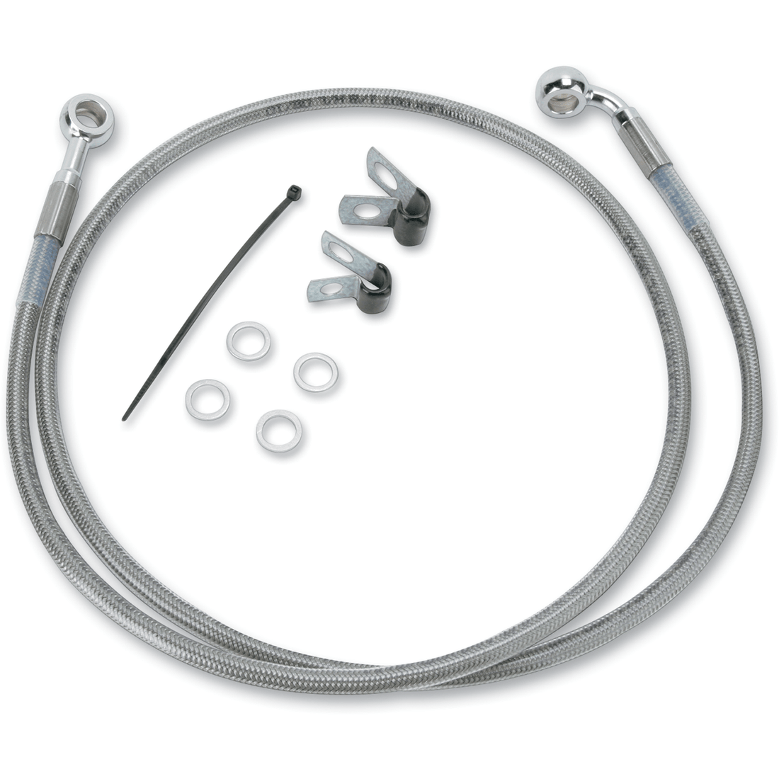 DRAG SPECIALTIES Brake Line Front +6" Stainless Steel