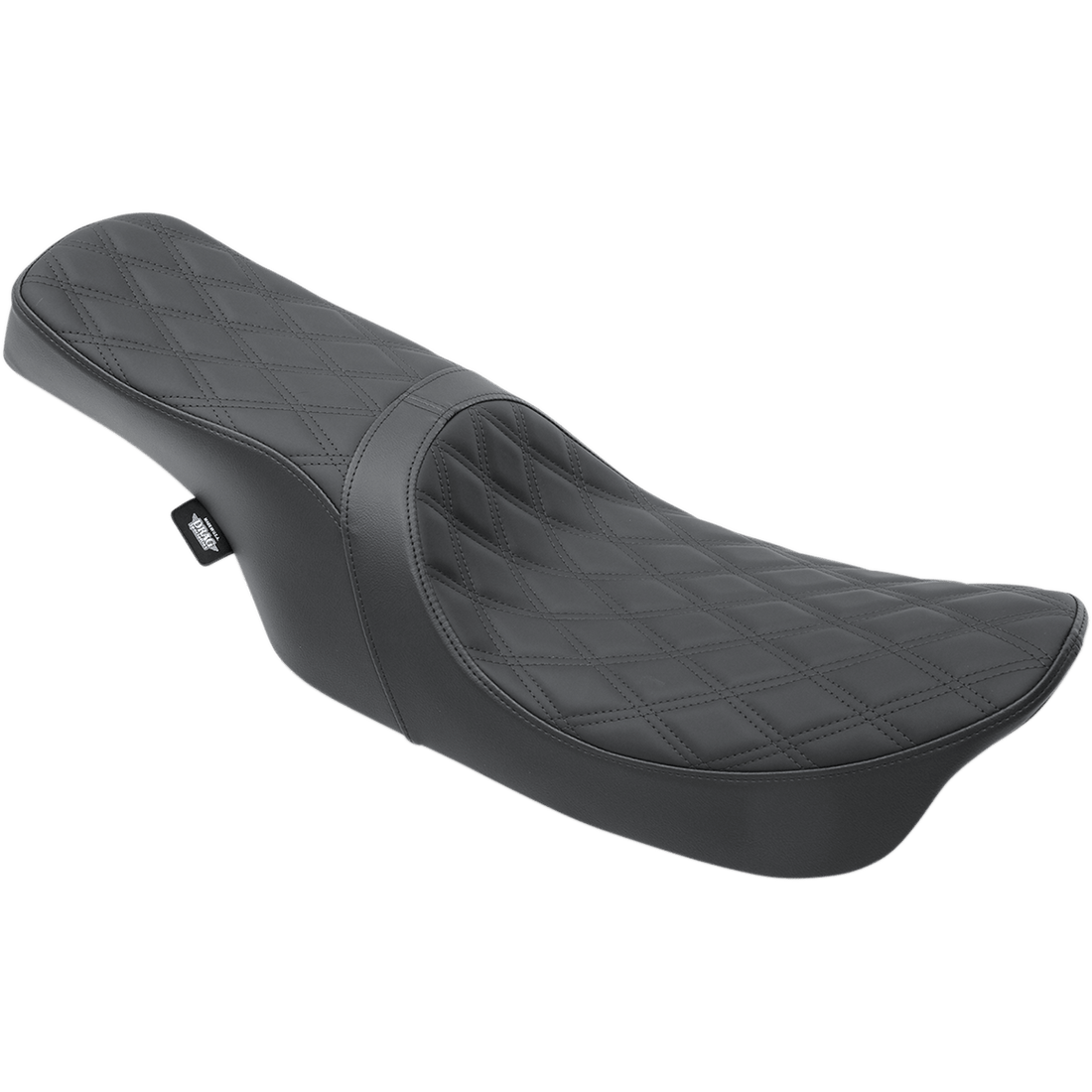 DRAG SPECIALTIES Predator 2-Up Seat Double Diamond Black Stitching FL '99-'07